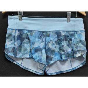 Lululemon logo Lululemon Blue Patterned Shorts Women Size 6